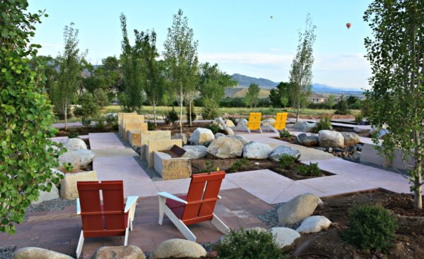 Brookside-patio at Seven Stones Chatfield Colorado
