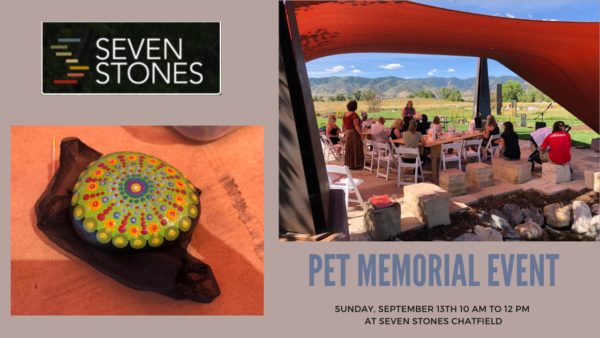 Pet Memorial Event at Seven Stones Chatfield Colorado botanic gardens and cemetery