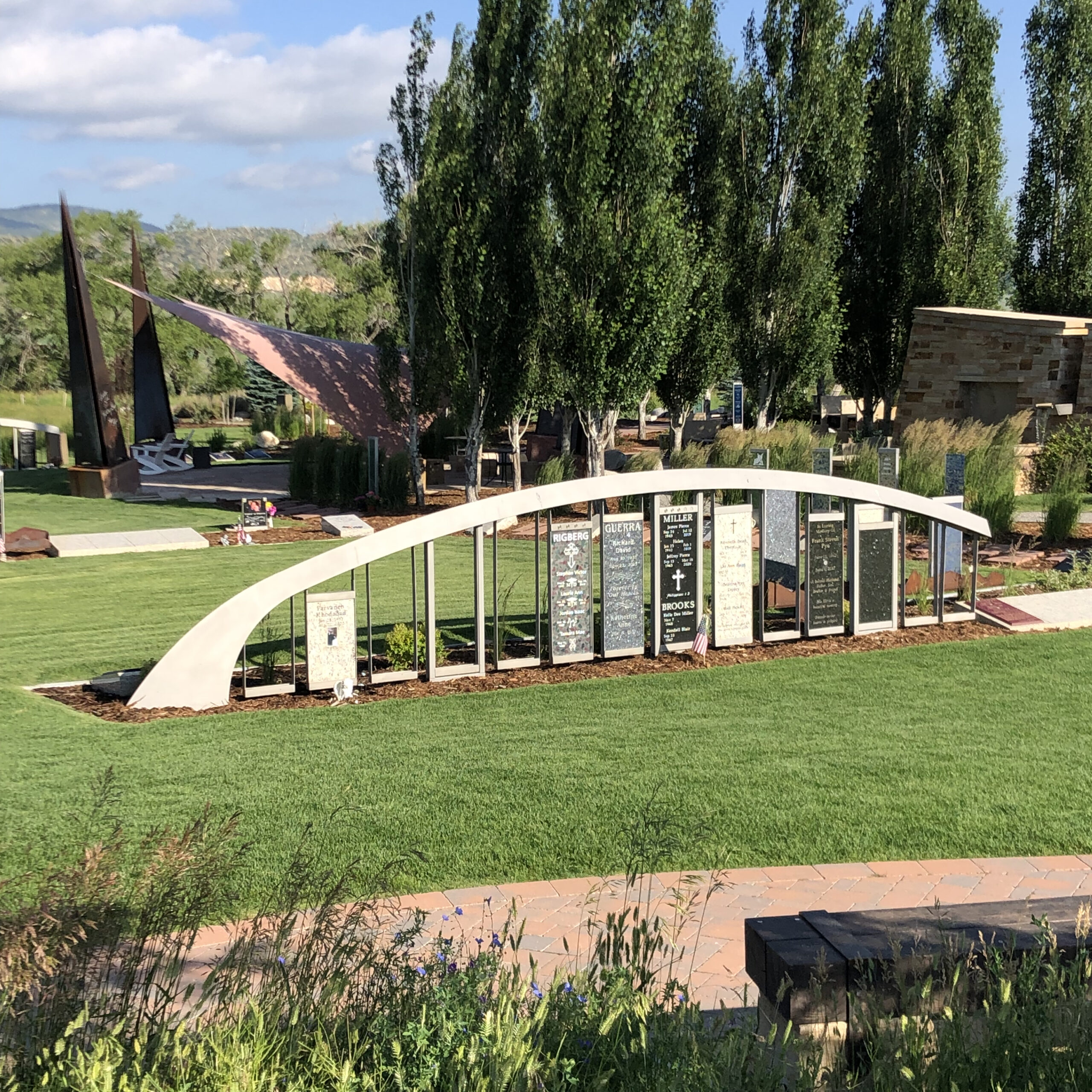 Archstone at Seven Stones Chatfield Botanic Gardens Cemetery in Colorado