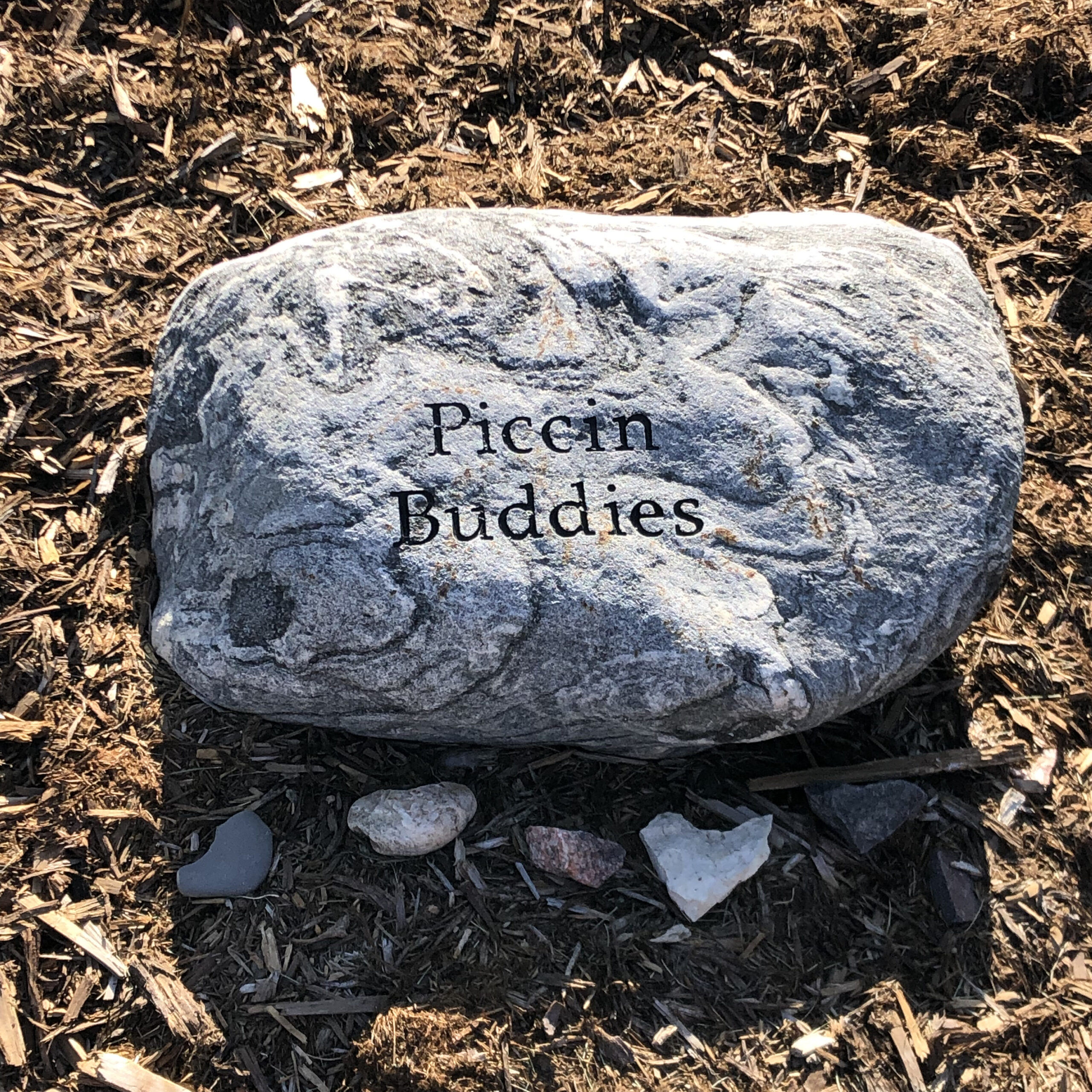 Prairiestone boulder at Seven Stones Chatfield Botanic Gardens Cemetery in Colorado