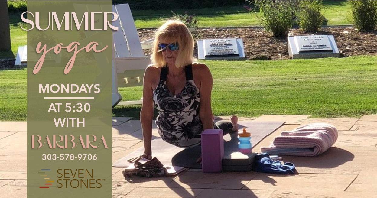 Yoga with Barbara at Seven Stones Botanical Gardens Cemetery Littleton Colorado