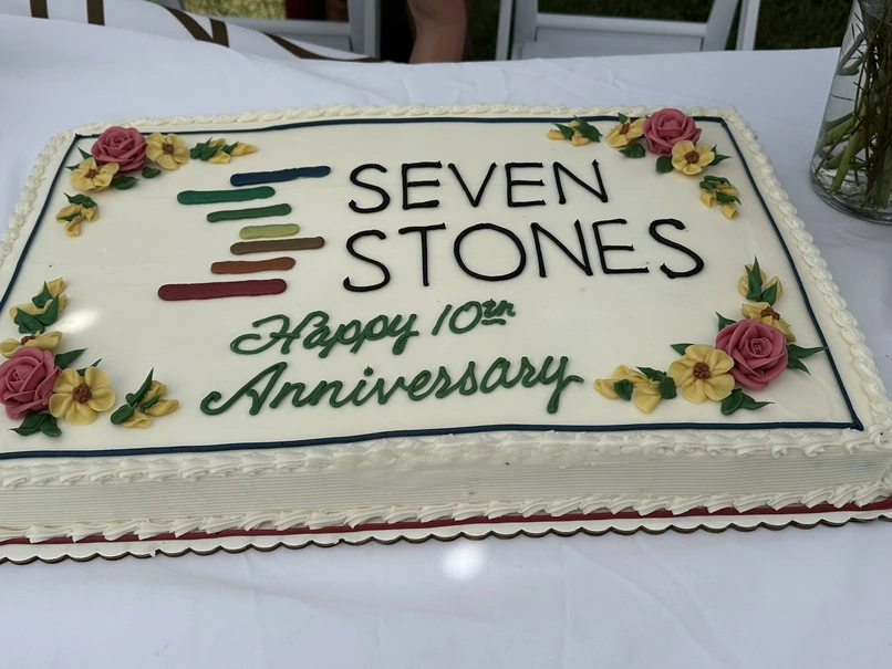 Time and Togetherness 10 Years Celebration cake